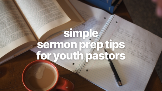 youth pastor desk with sermon notes in sermon preparation