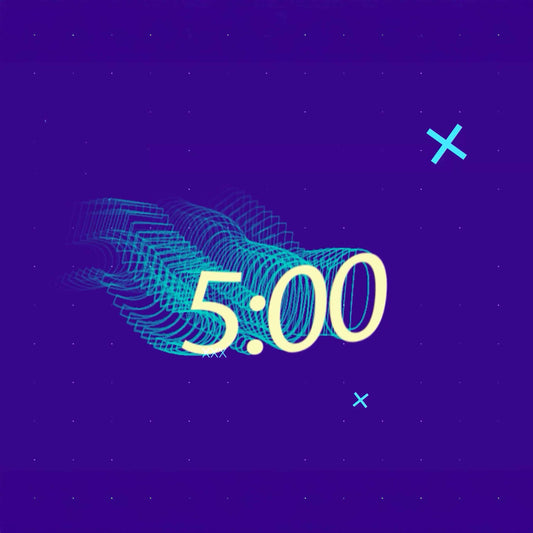 Bouncing Purple 5 Min Countdown