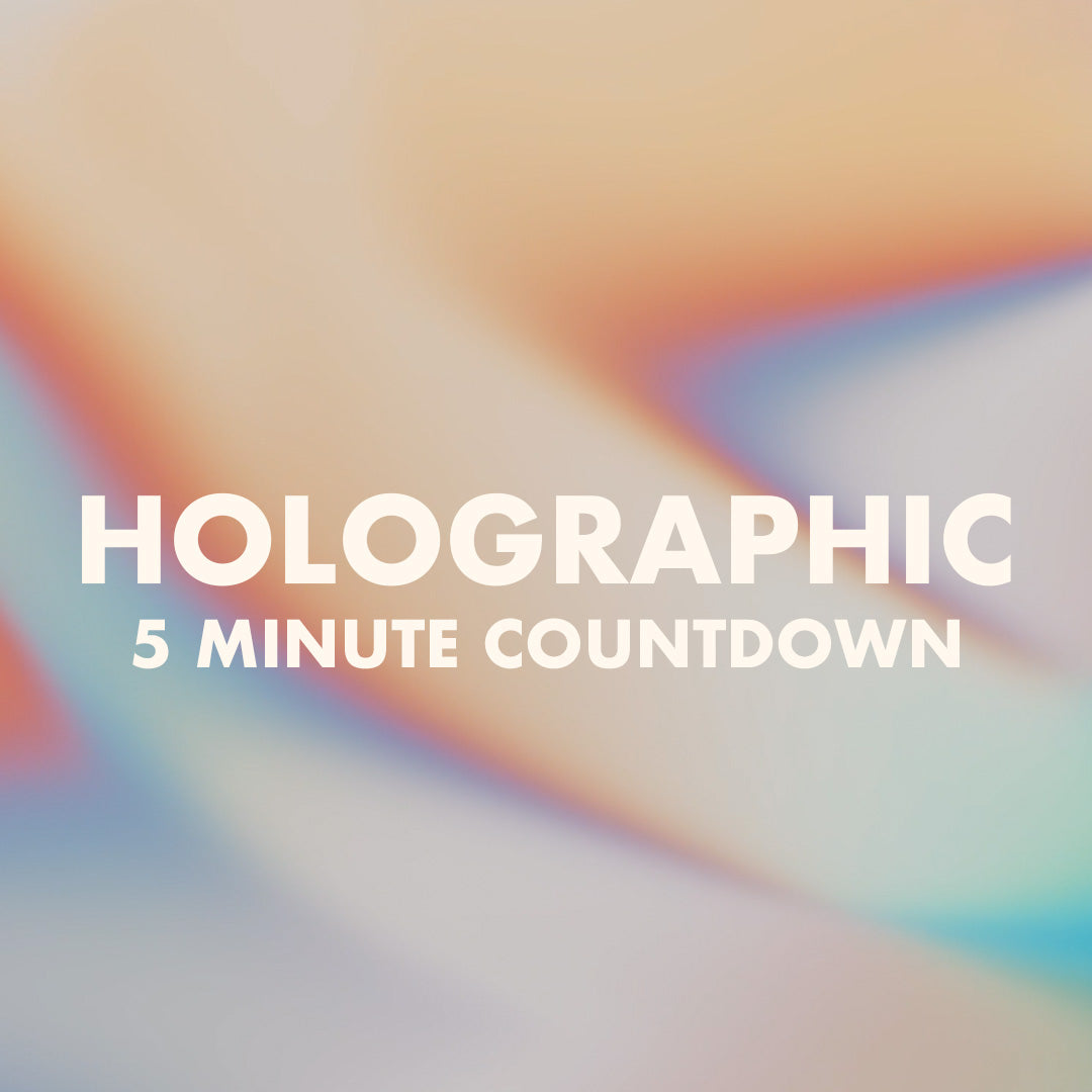 Holographic 5 minute countdown video