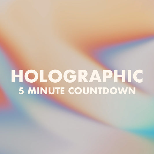 Holographic 5 minute countdown video