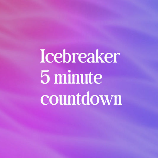 Youth Group Icebreaker 5 minute countdown video